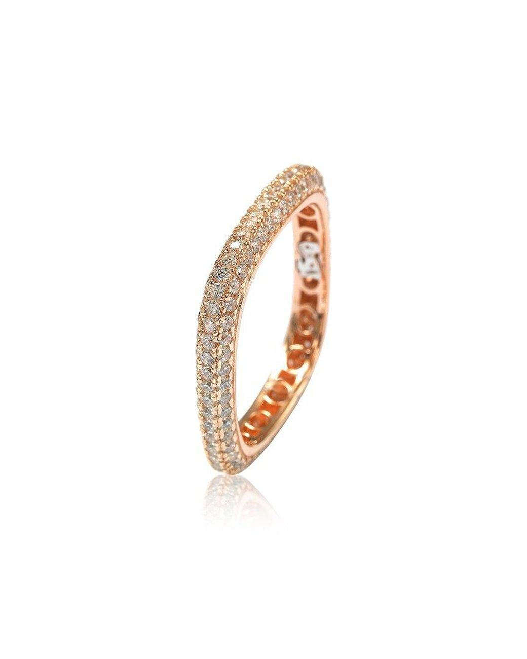 Suzy Levian CZ Jewelry White Suzy Levian Silver Cz Stackable Ring