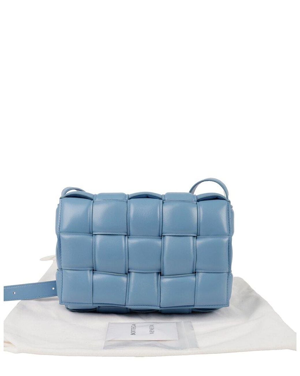 Bottega Veneta Blue Padded Cassette Shoulder Crossbody Bag (Authentic Pre-Loved)