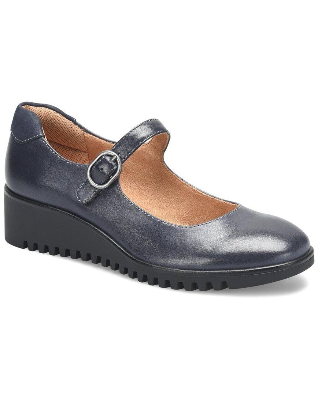 Comfortiva Blue Debbie Leather Flat
