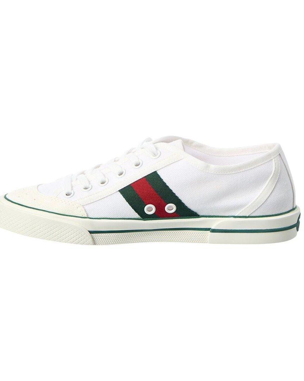 Gucci White Tennis Canvas Sneaker