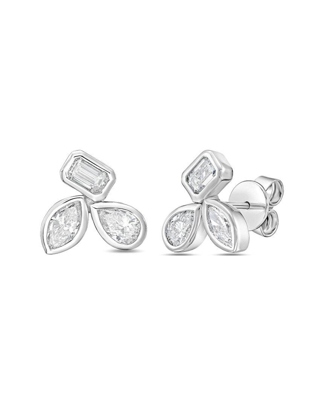 Diana M Metallic Diana M. 14K 5.00 Ct. Tw. Lab-Grown Diamond Stud Earrings