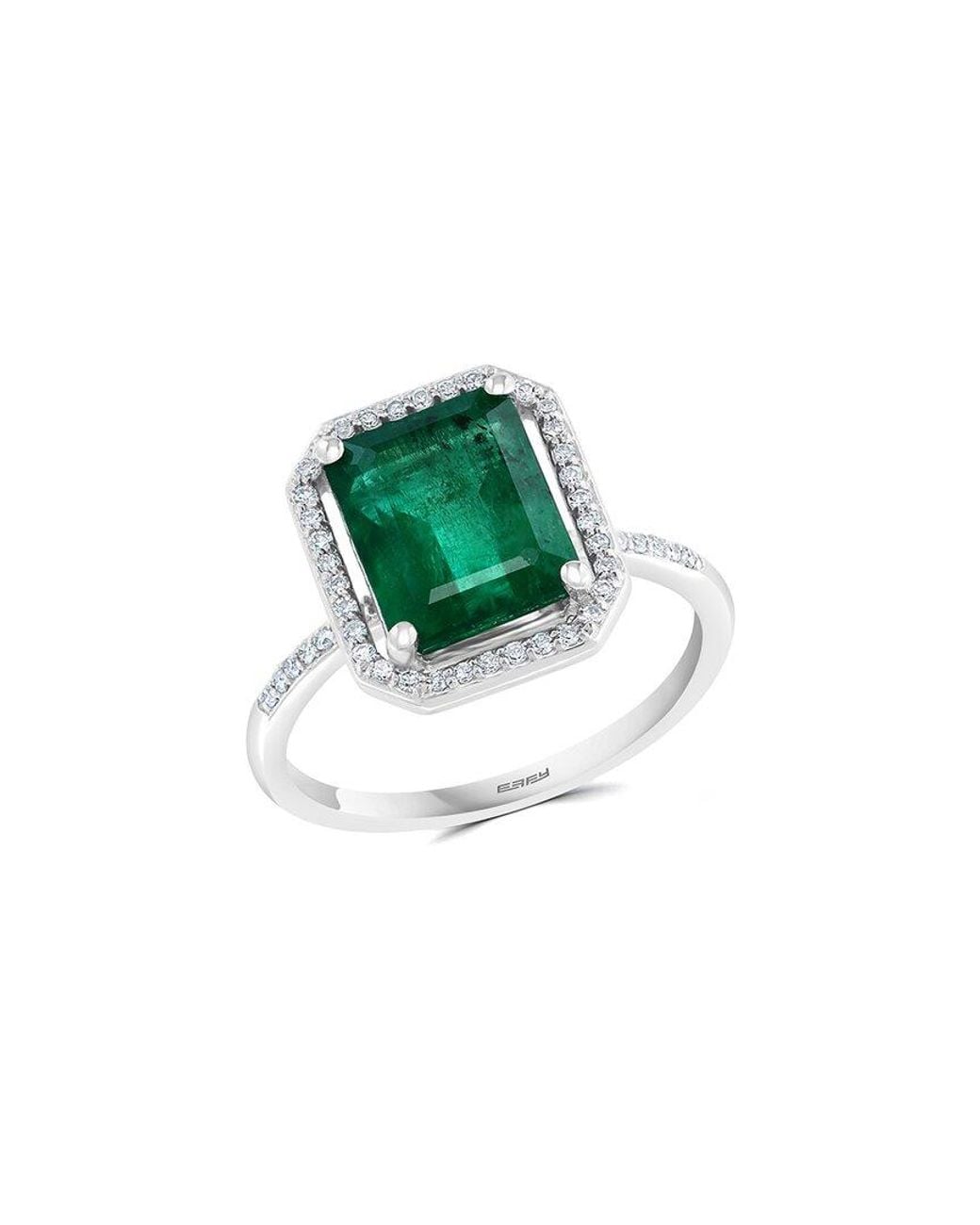 Effy Fine Jewelry Green 18K 3.11 Ct. Tw. Diamond & Emerald Ring