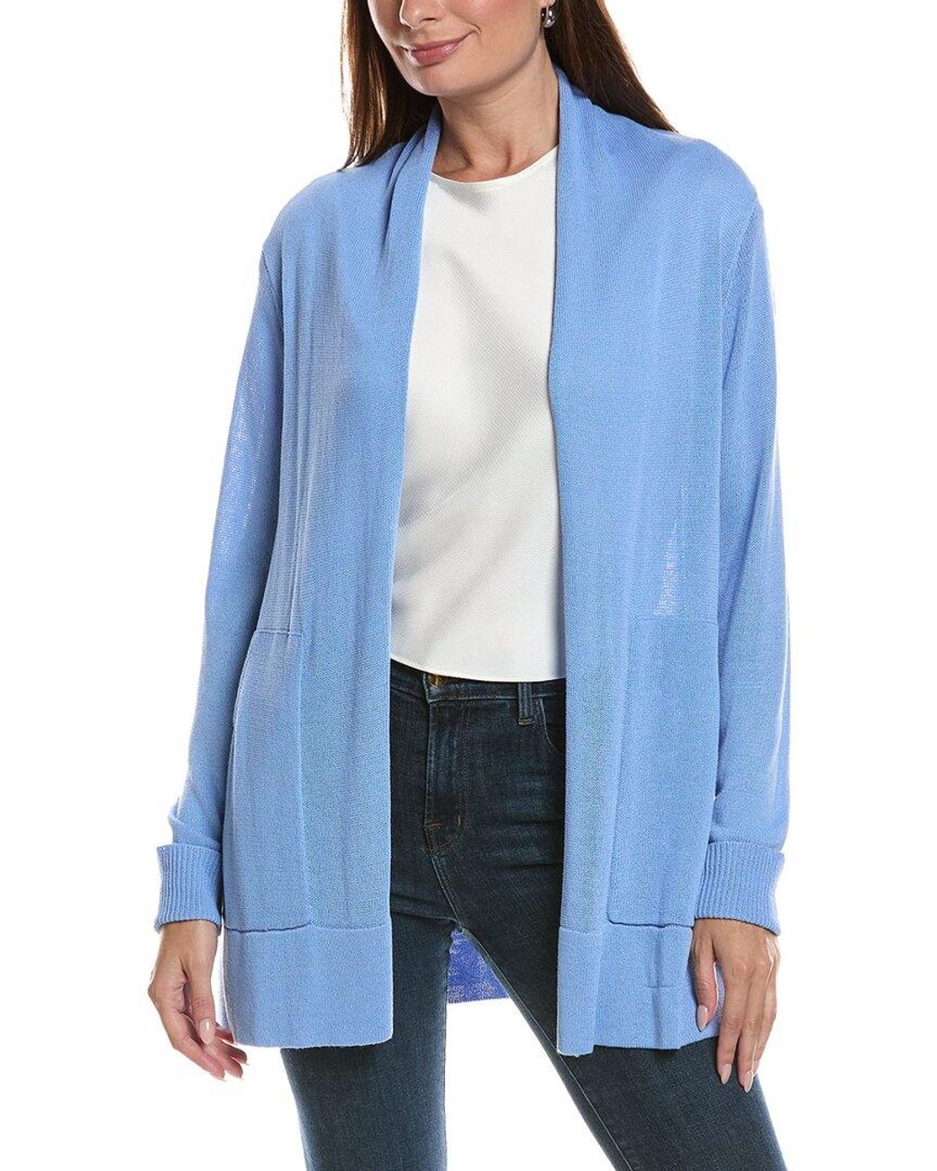 Gretchen Scott Blue Open Cardigan Sweater