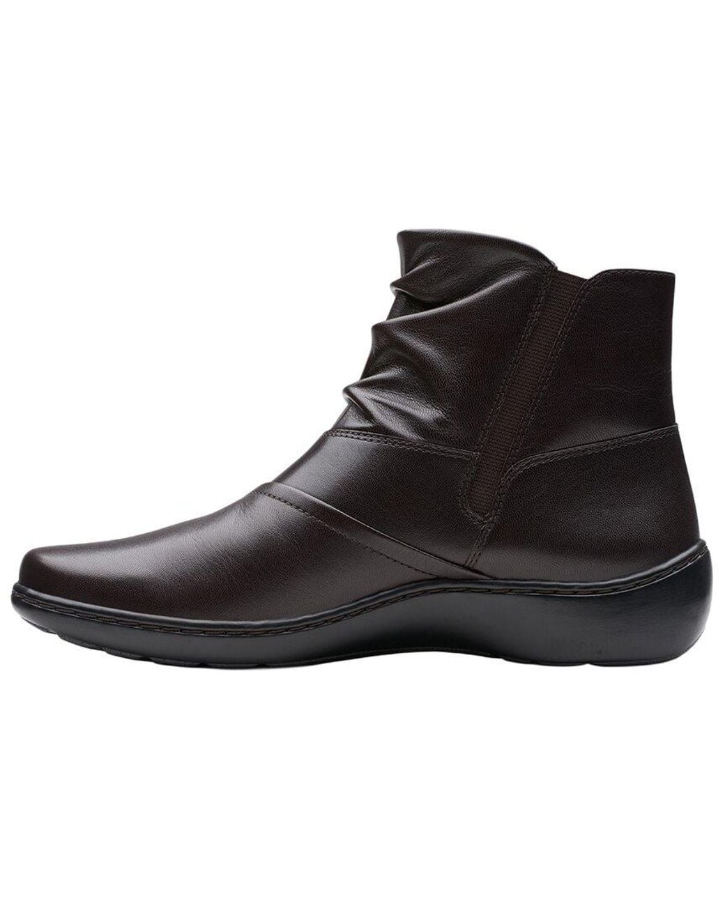 Clarks Black Cora Pace Leather Boot
