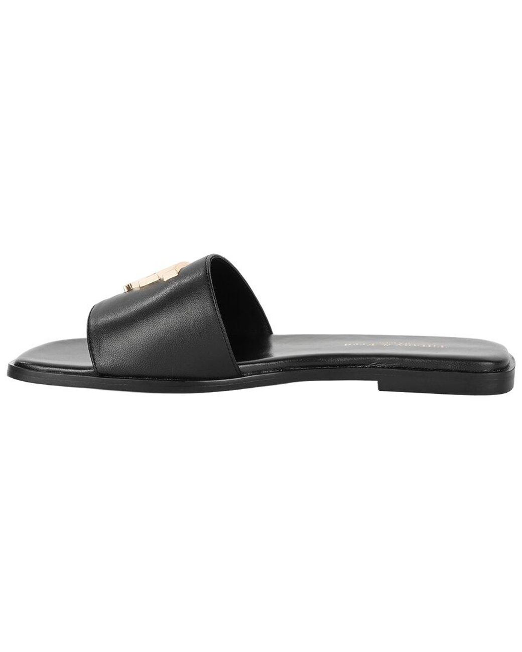 Tiffany & Fred Paris Black Leather Sandal
