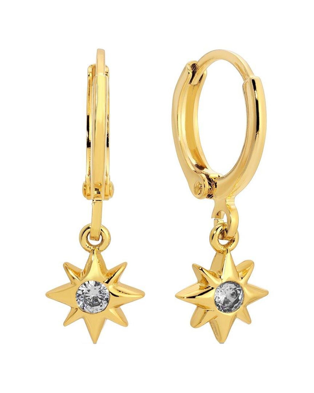 Eye Candy LA Metallic Cz Huggie Earring Set