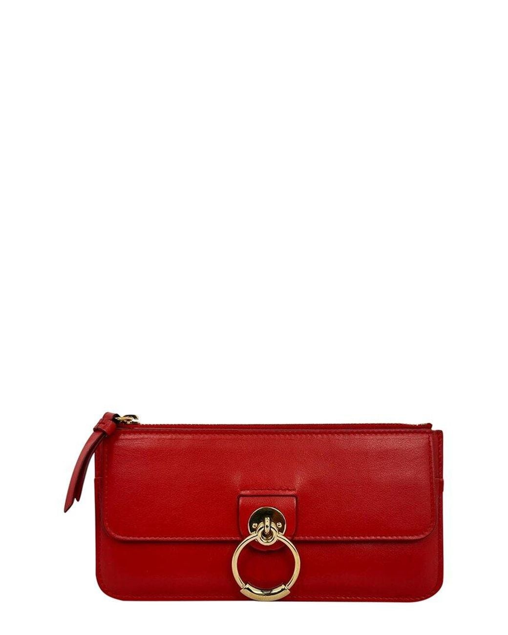 Chloé Red Leather Tess Zipped Long Wallet (Authentic Pre-Loved)