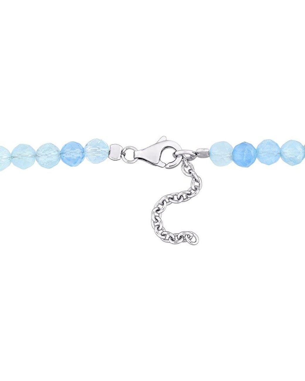 Rina Limor Blue 6.82 Ct. Tw. Aquamarine Facetted Bead Bracelet