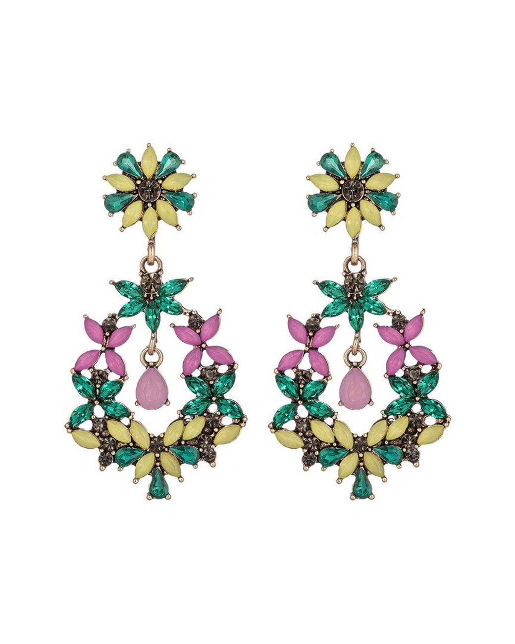 Eye Candy LA White Ivy Drop Earrings
