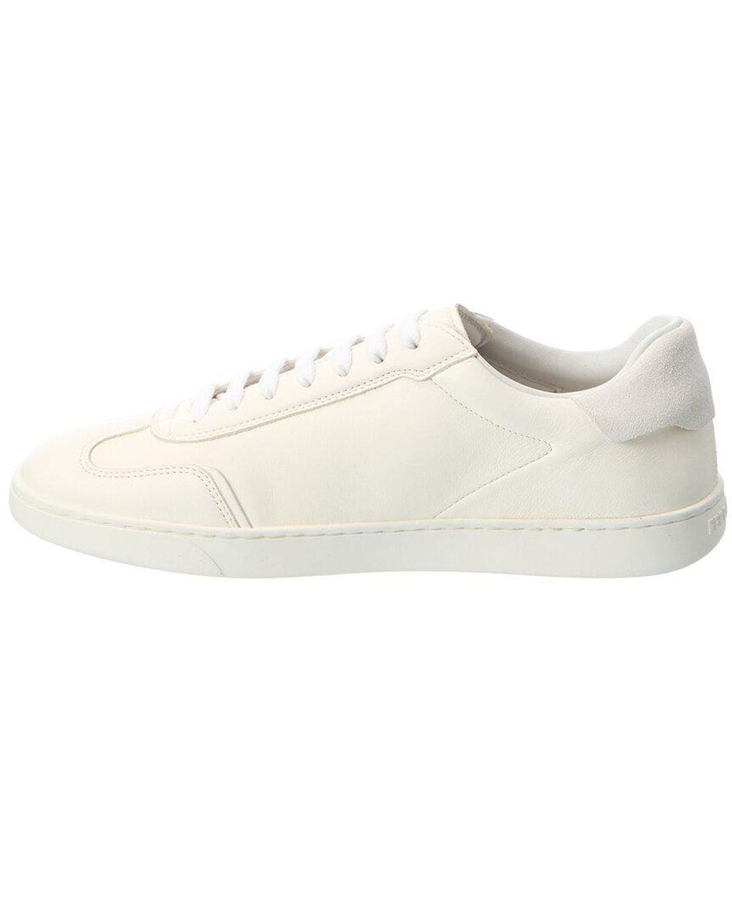Ferragamo White Athena Leather Sneaker