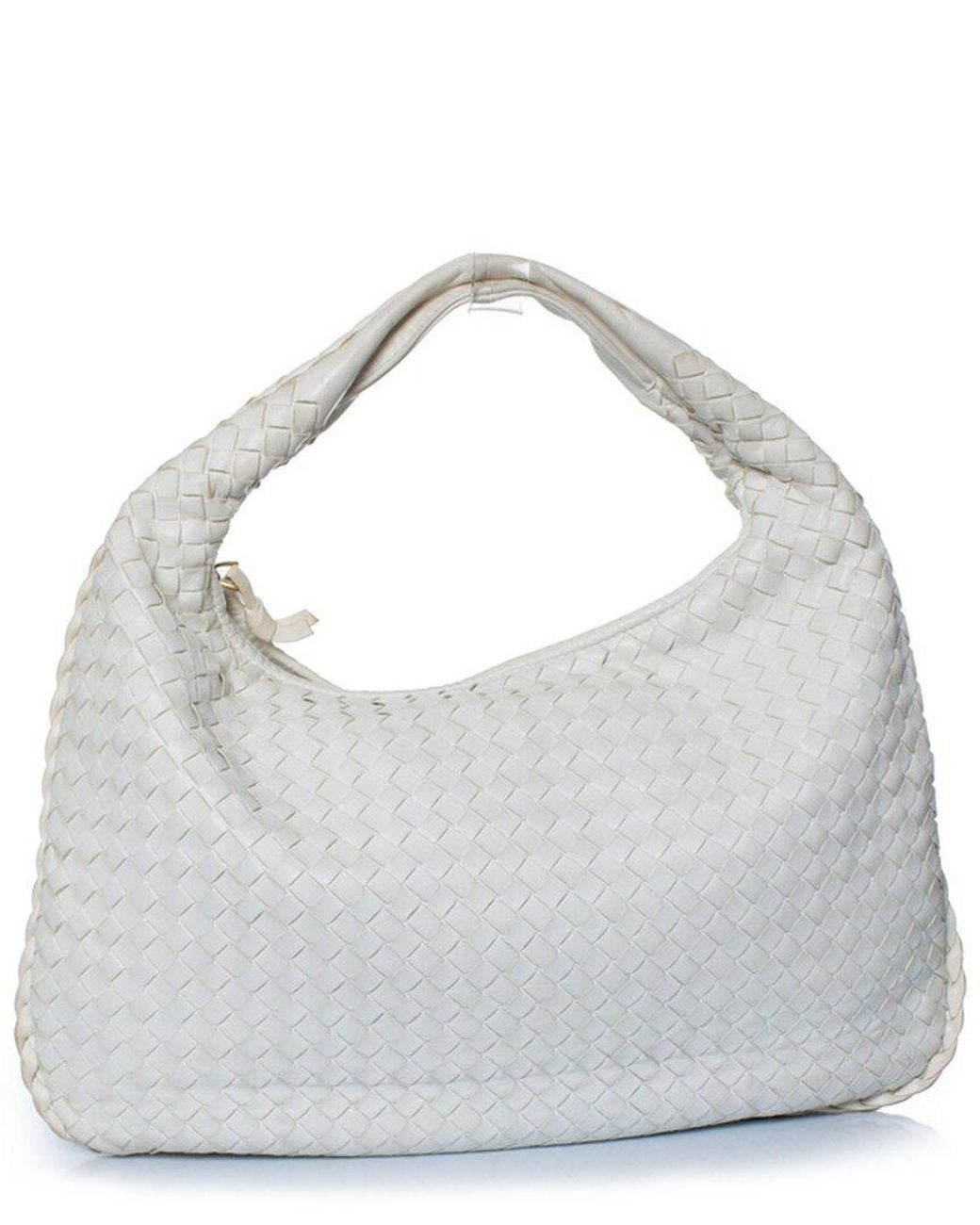 Bottega Veneta Gray Intrecciato Leather Hobo Bag (Authentic Pre-Loved)