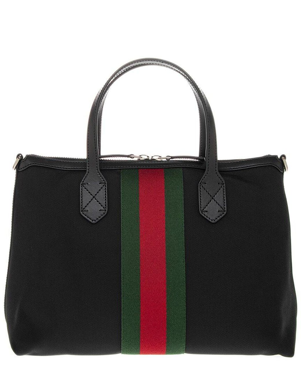 Gucci Italian Designer Black Canvas Hobo Bag Purse Auction