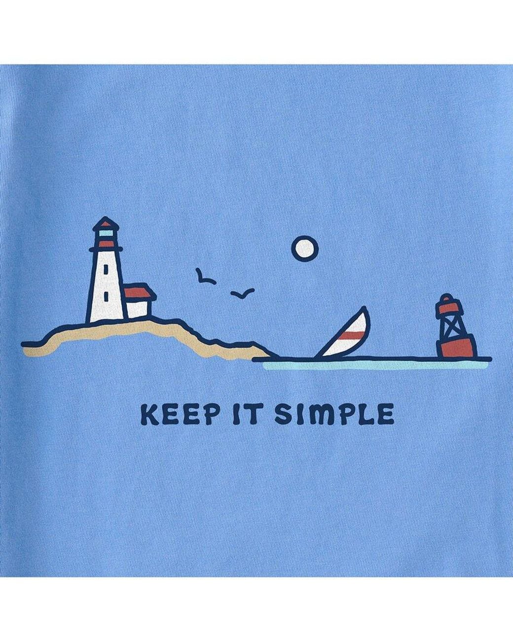 Life Is Good. Blue Crusher V-Neck T-Shirt
