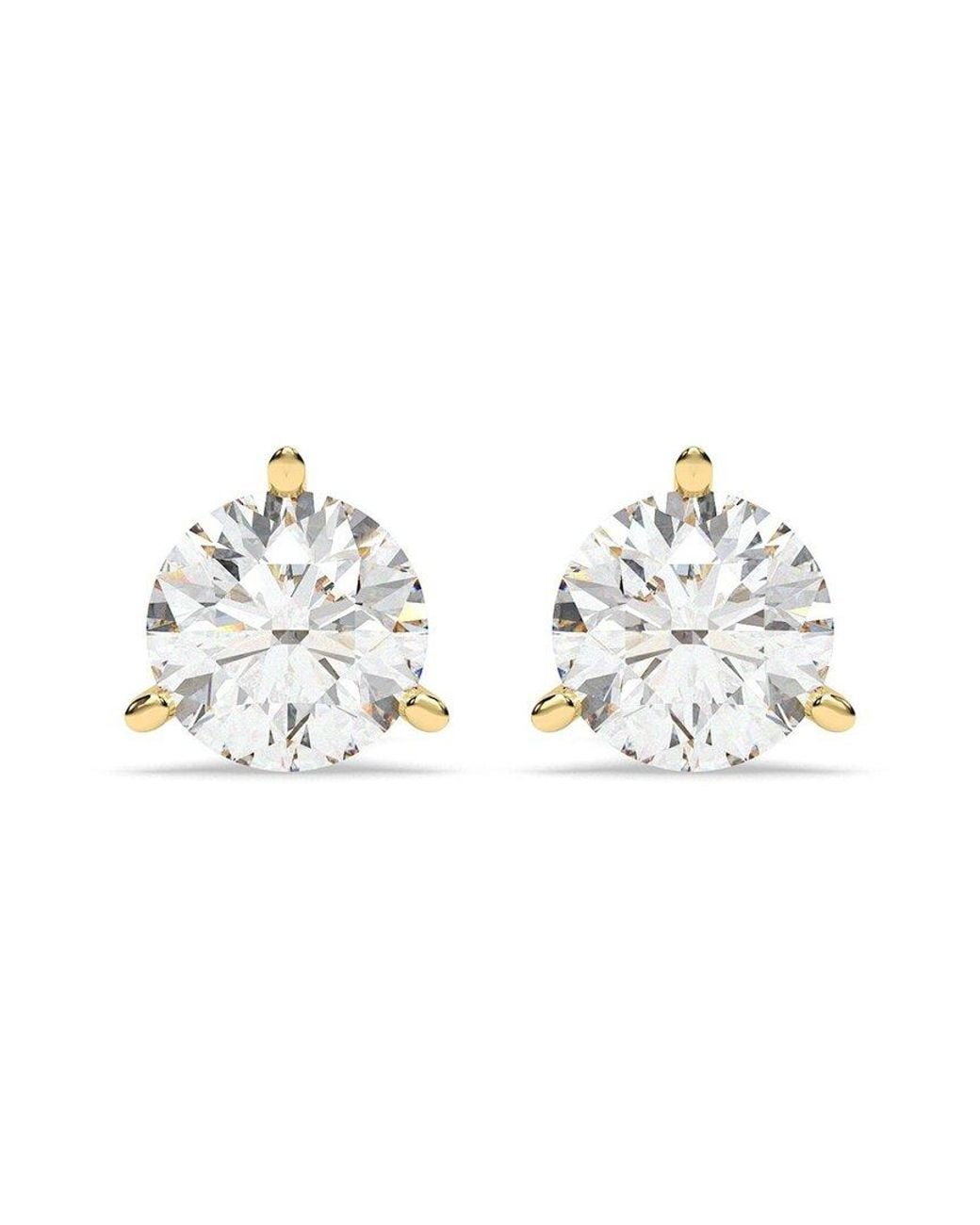 Lab Grown Diamonds Metallic 14K 4.00 Ct. Tw. Lab-Grown Diamond Earrings