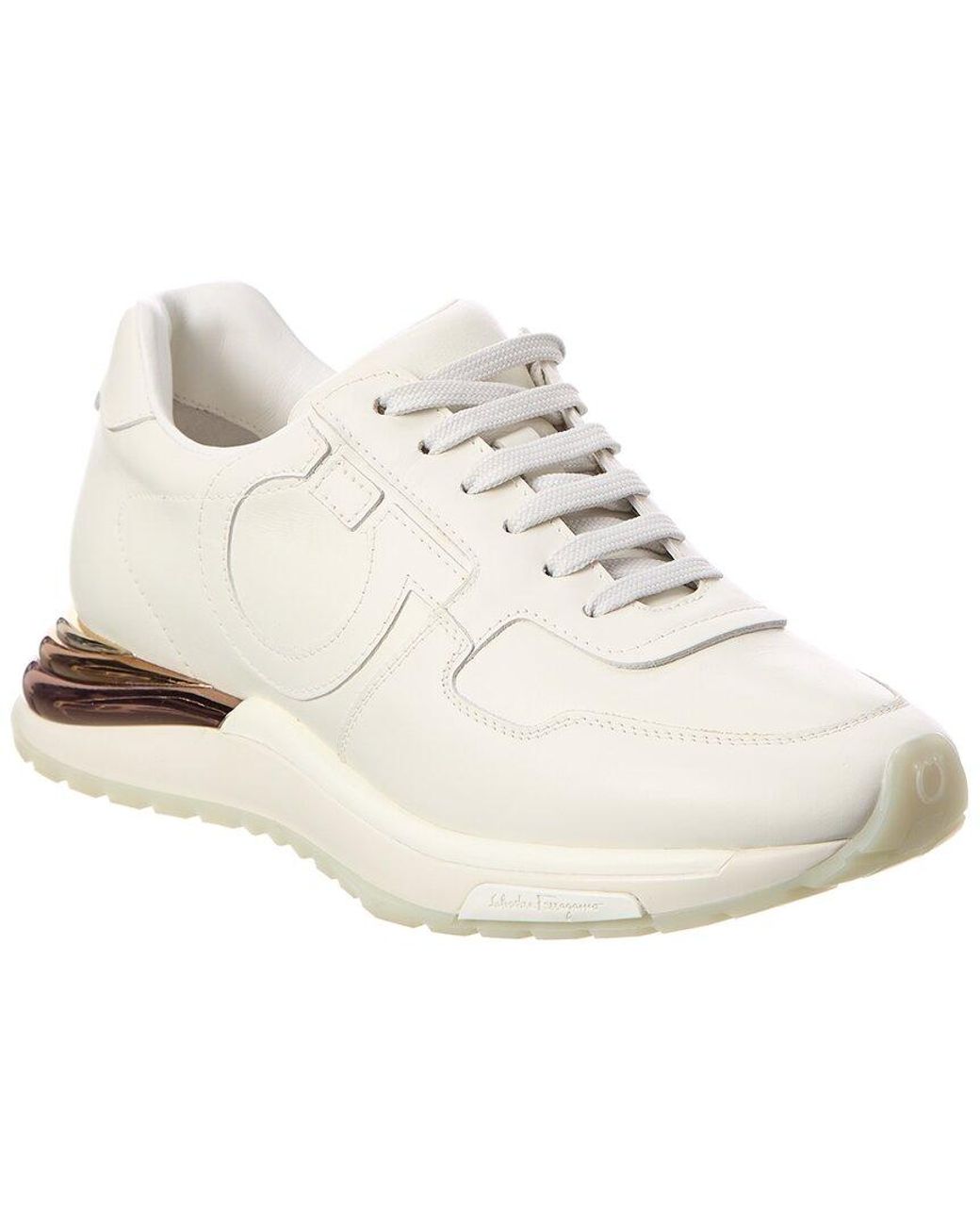Ferragamo White Brooklyn Leather Sneakers