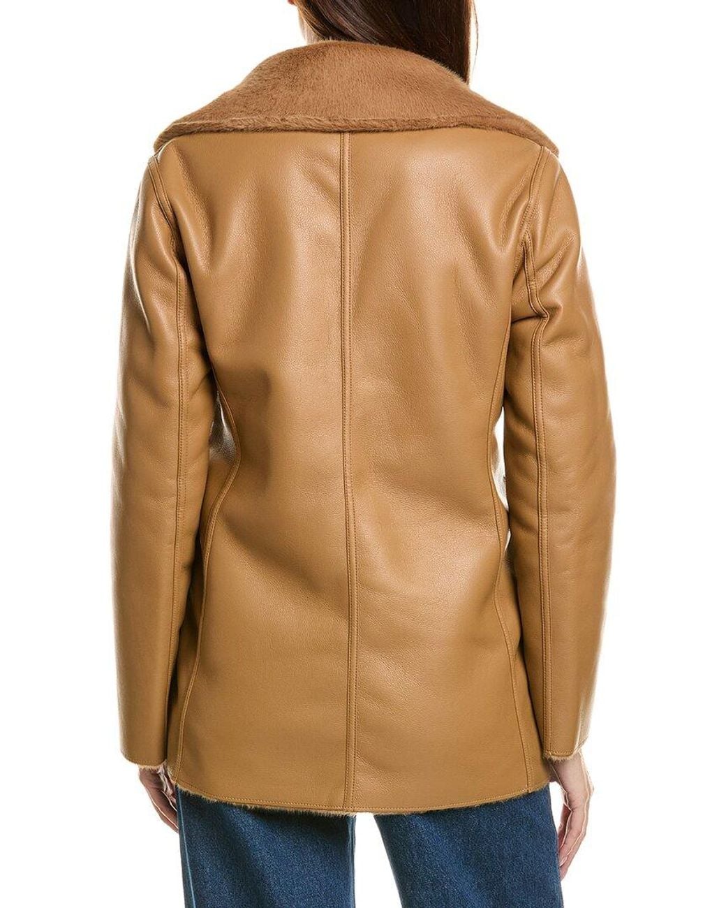 Lamarque Brown Faux Shearling Reversible Coat