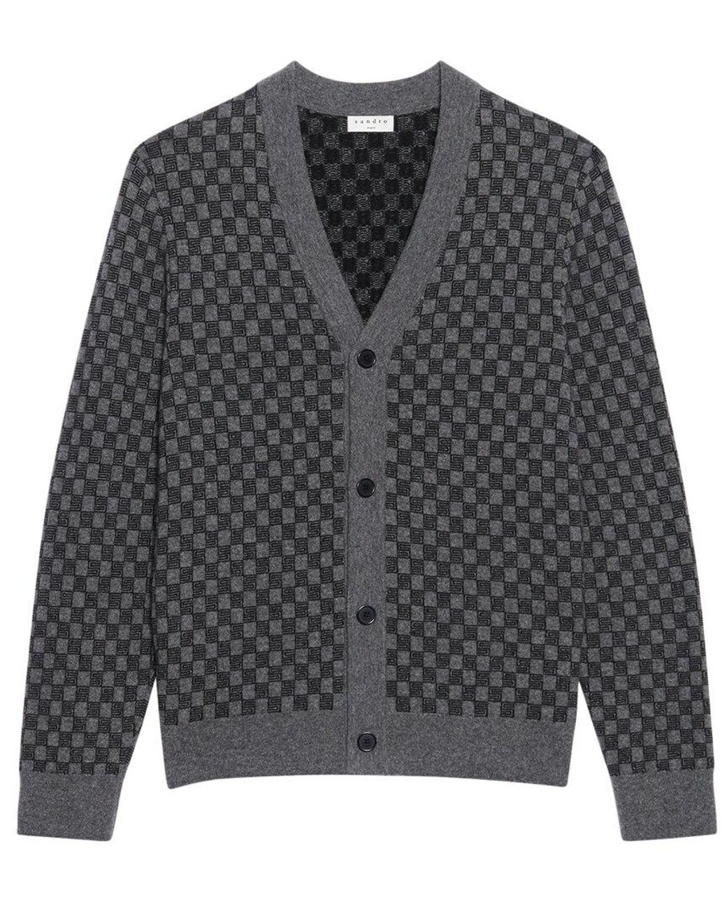 Sandro hotsell check cardigan