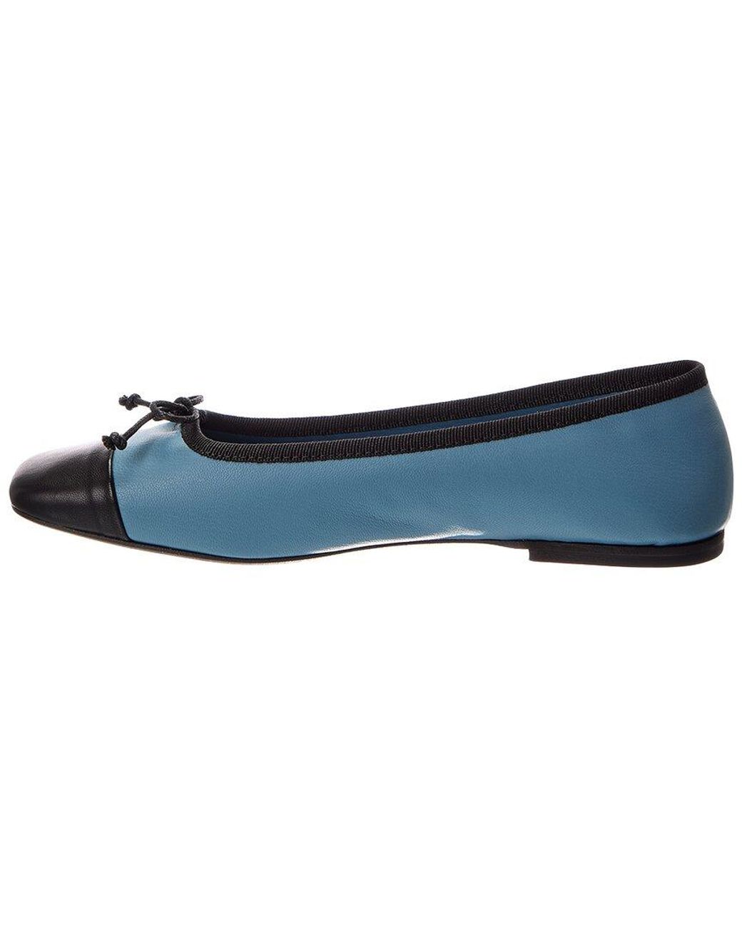 Baldinini Blue Leather Ballet Flat