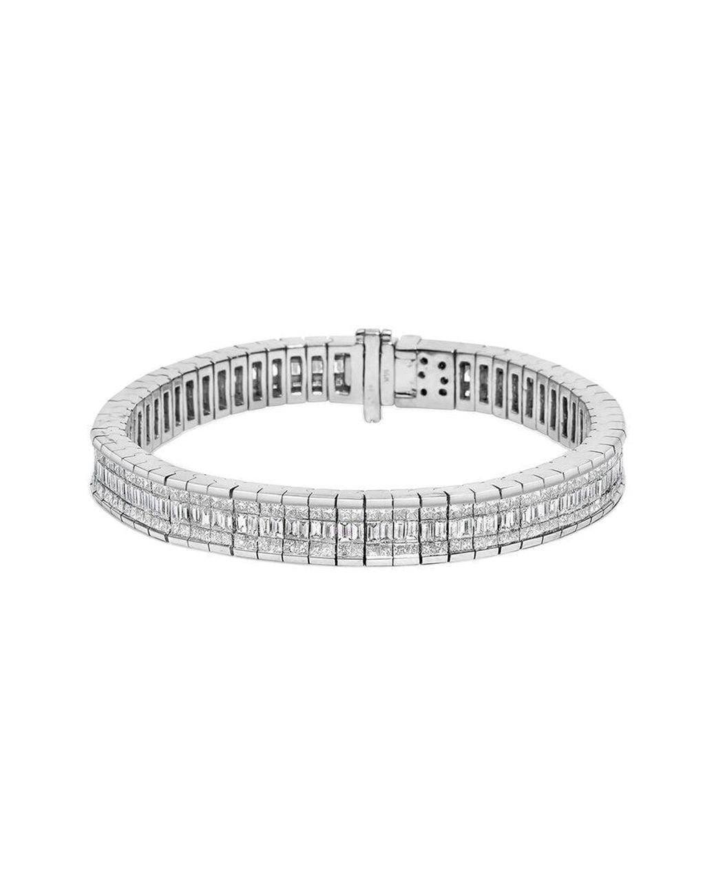 Haus of Brilliance White 14K 8.38 Ct. Tw. Diamond Link Bracelet