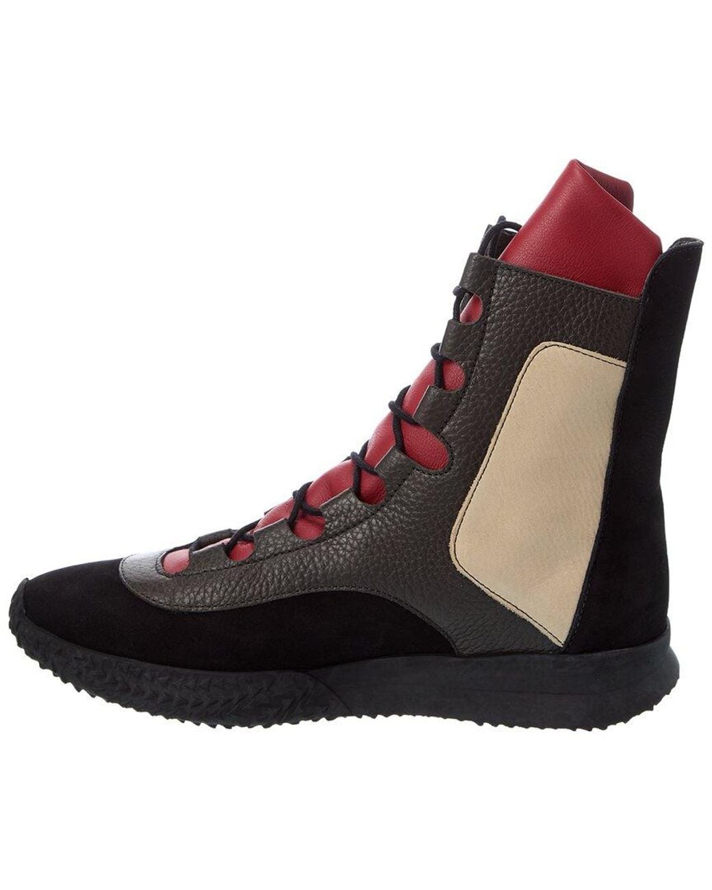Arche Purple Androz Leather High-Top Sneaker