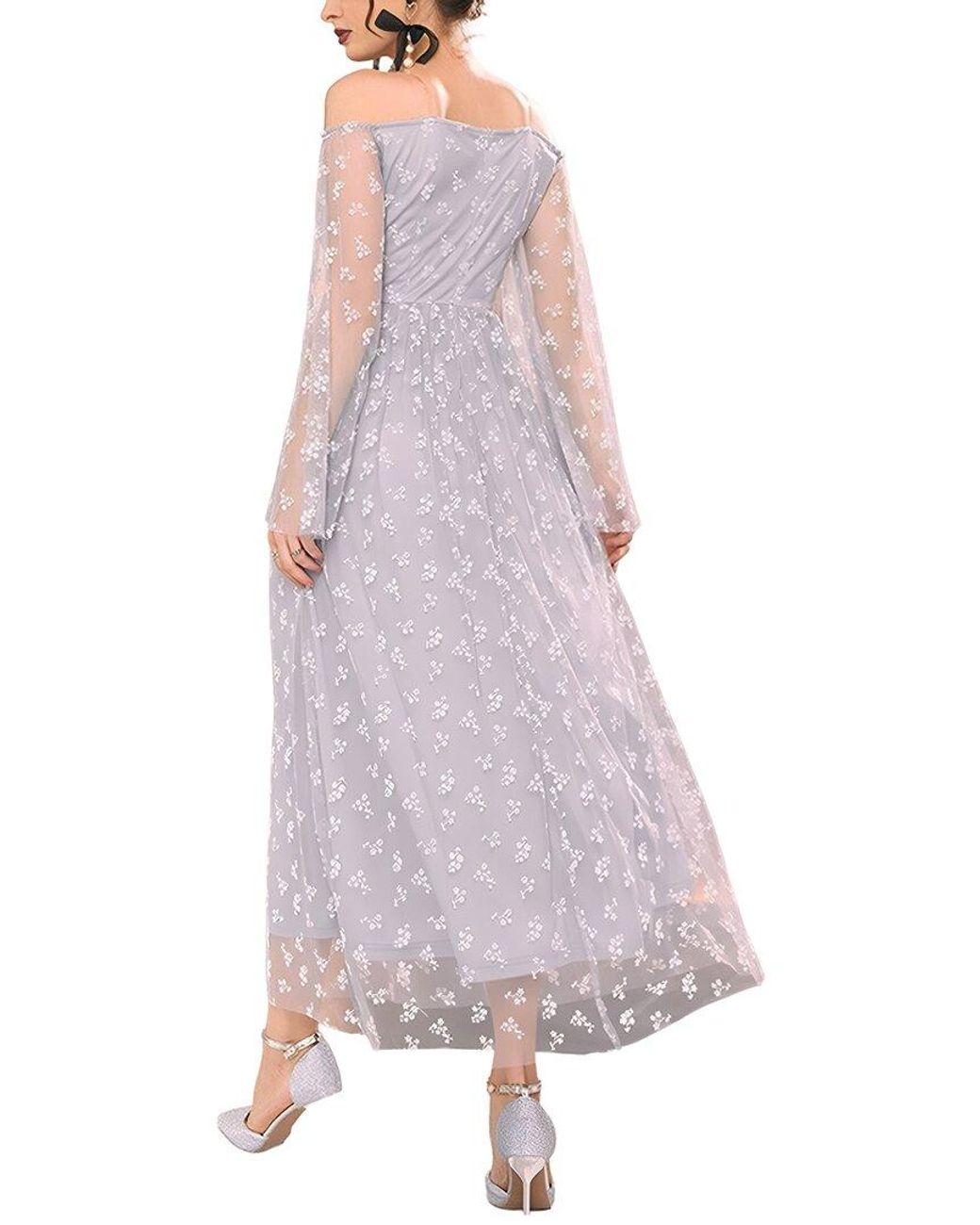 COLON DIANA Purple Midi Dress
