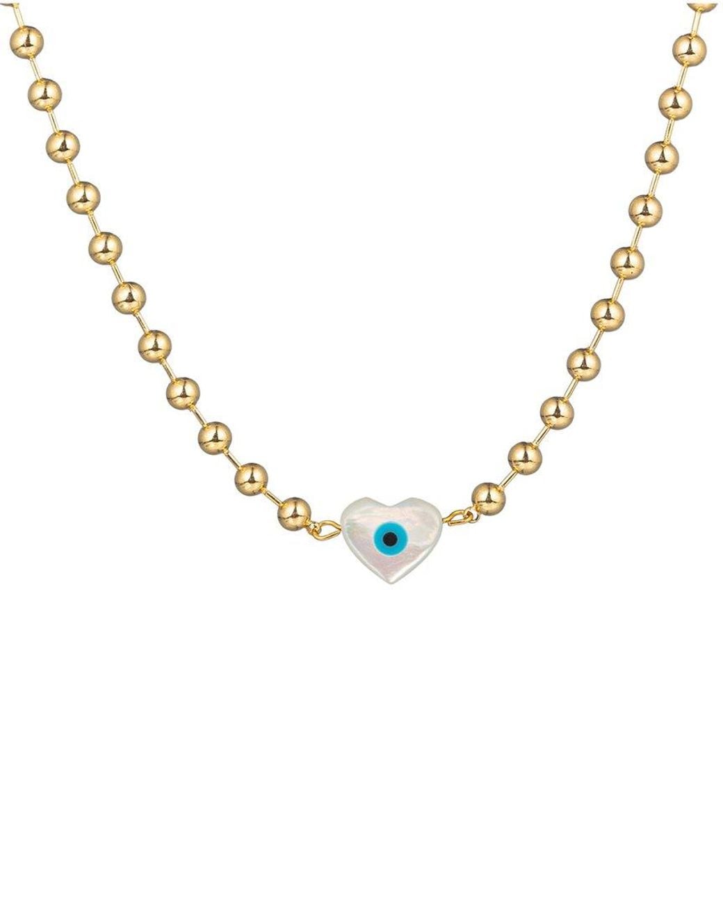 Eye Candy LA Metallic The Luxe Collection Titanium Eye Heart Pendant Necklace