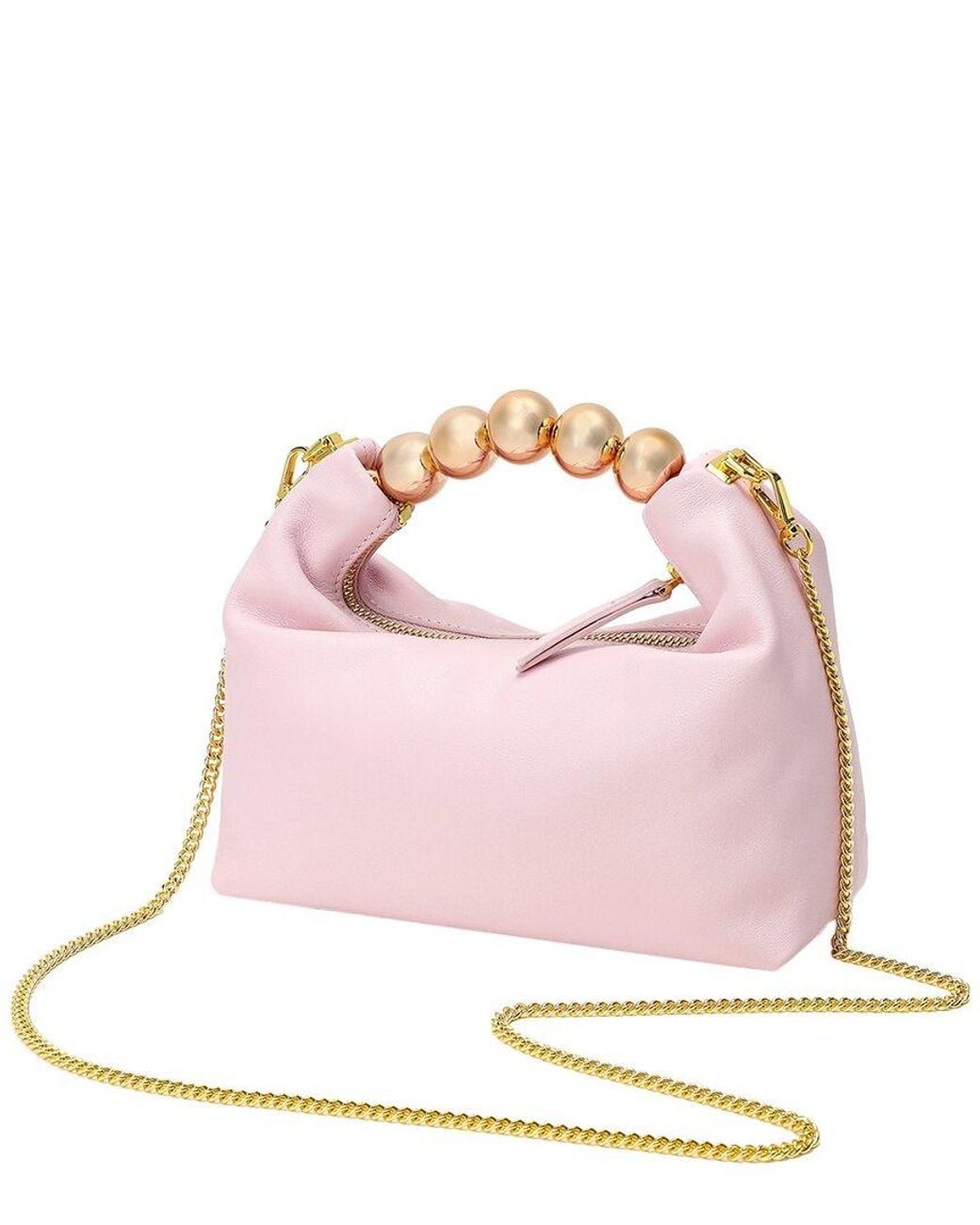 Tiffany & Fred Paris Pink Smooth Leather Top Handle Shoulder Bag