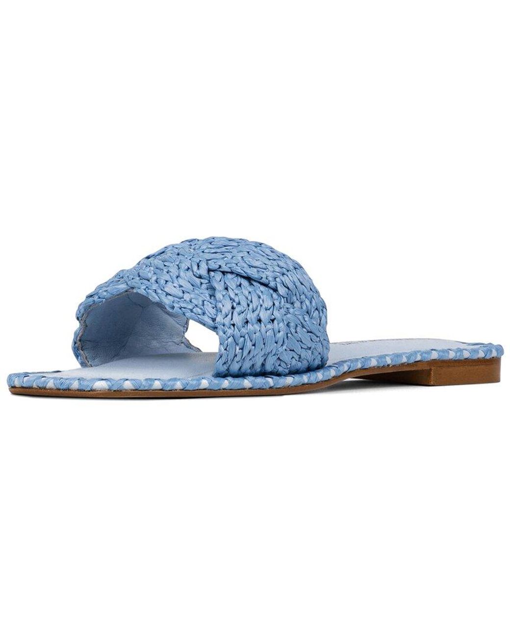 Donald J Pliner Blue Ema Leather Sandal