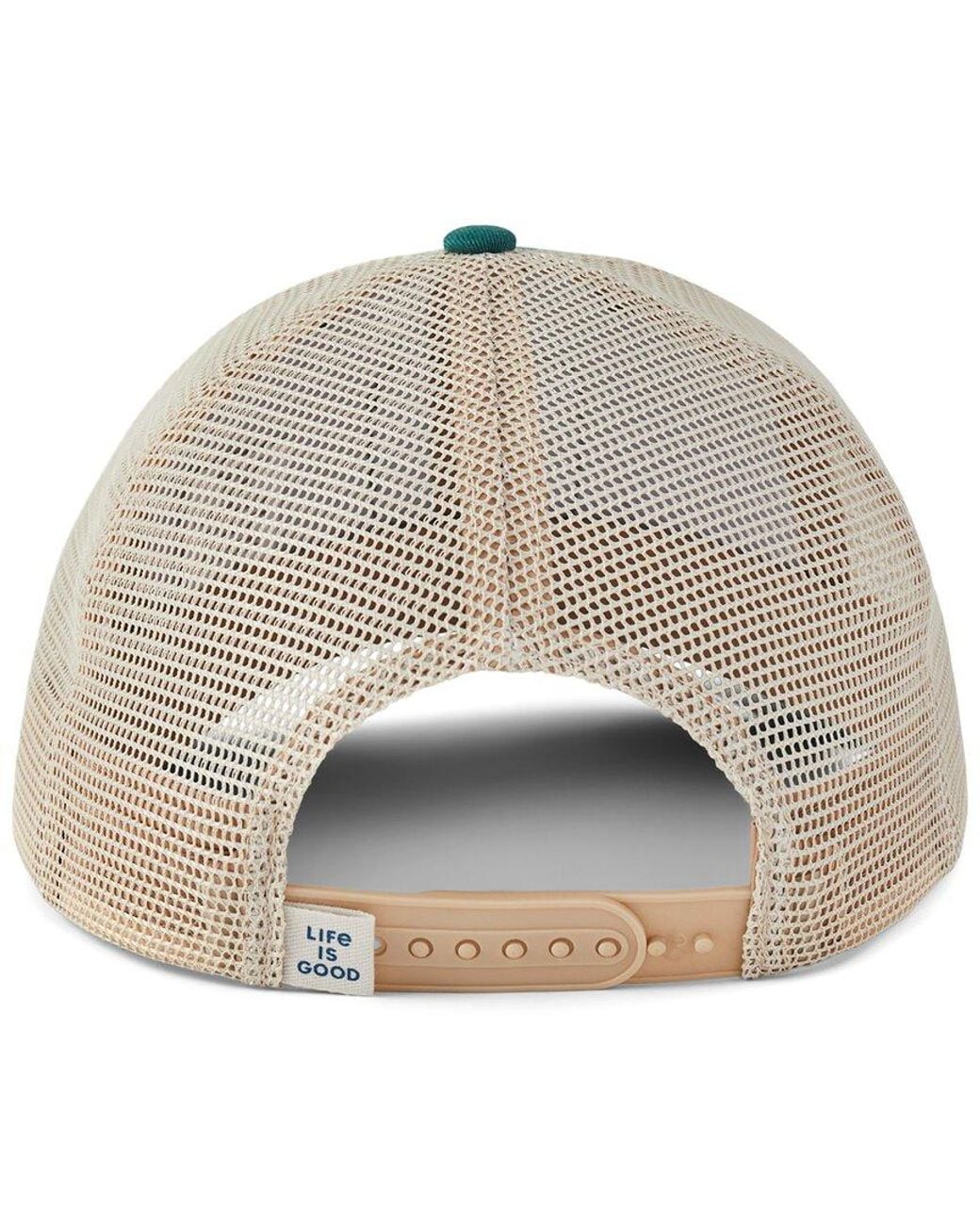 Life Is Good. Green Trucker Hat for men