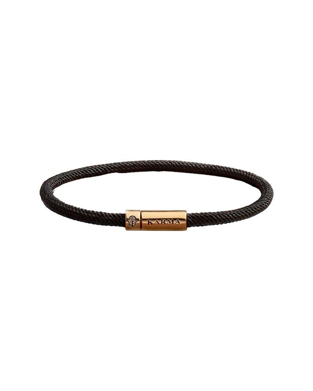 Karma and Luck White Plated Magnetic Bracelet