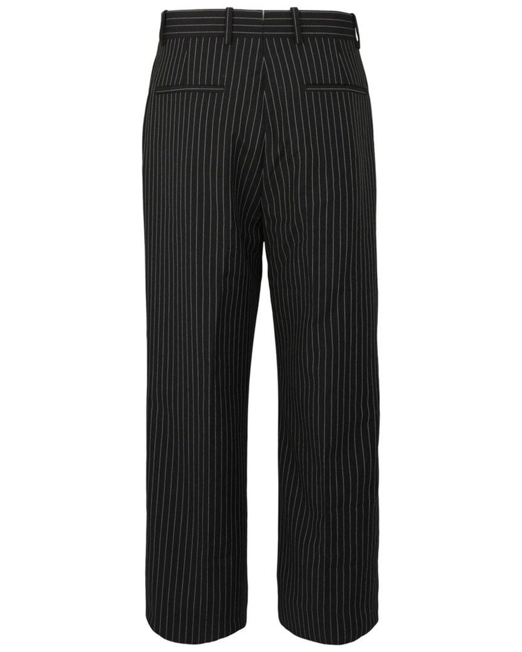 Ferragamo Black Pinstripe Trouser for men
