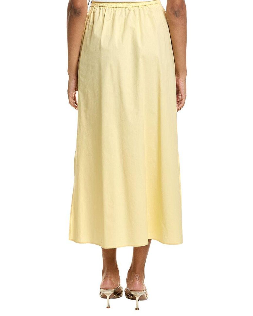 Kenneth Cole Yellow Pull-On Maxi Skirt