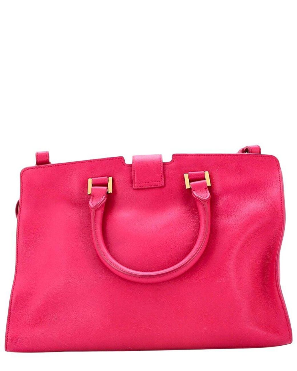 Saint Laurent Pink Leather Monogram Cabas Small (Authentic Pre-Loved)