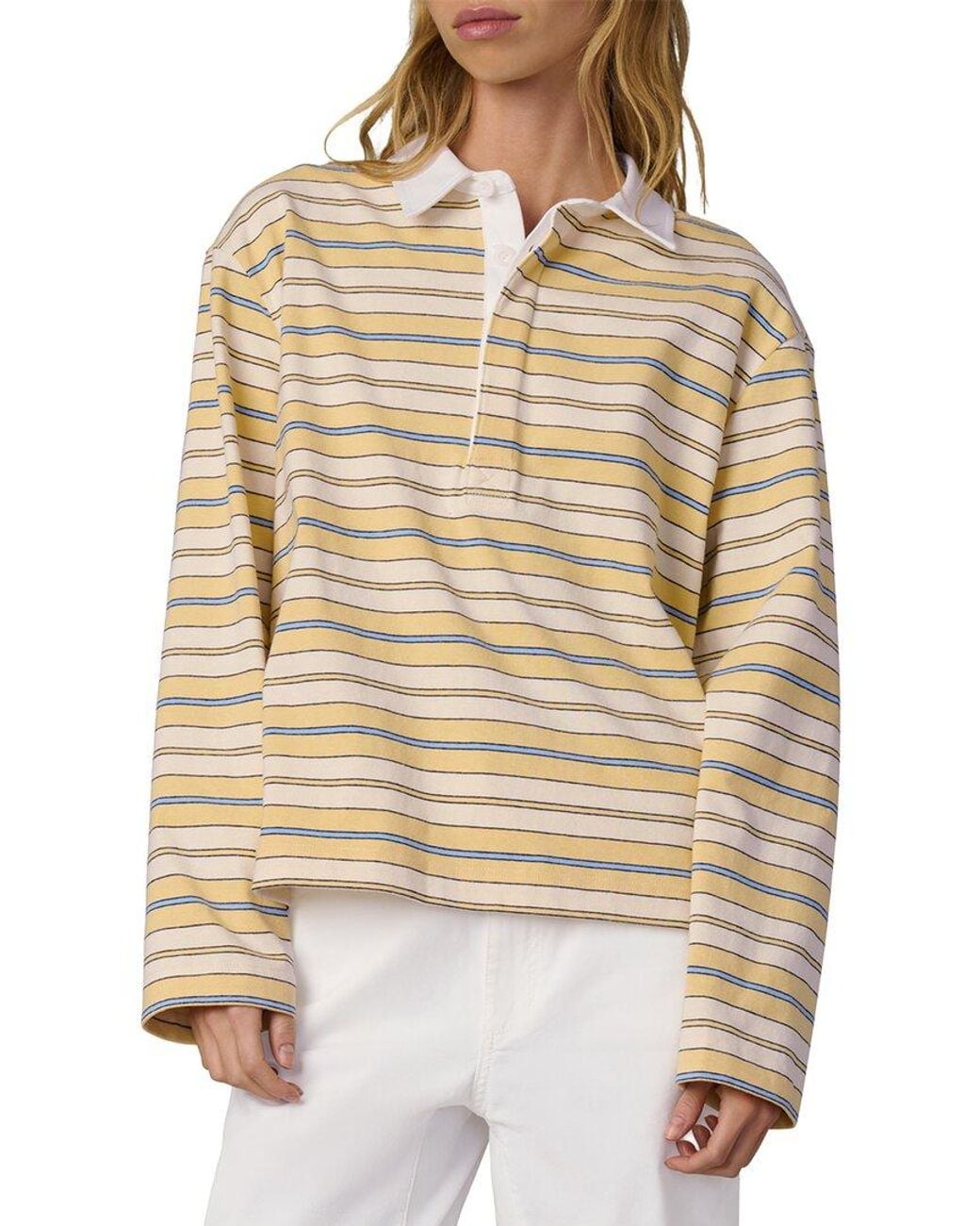 Joe's Jeans Natural The Dylan Oversized Rugby Shirt
