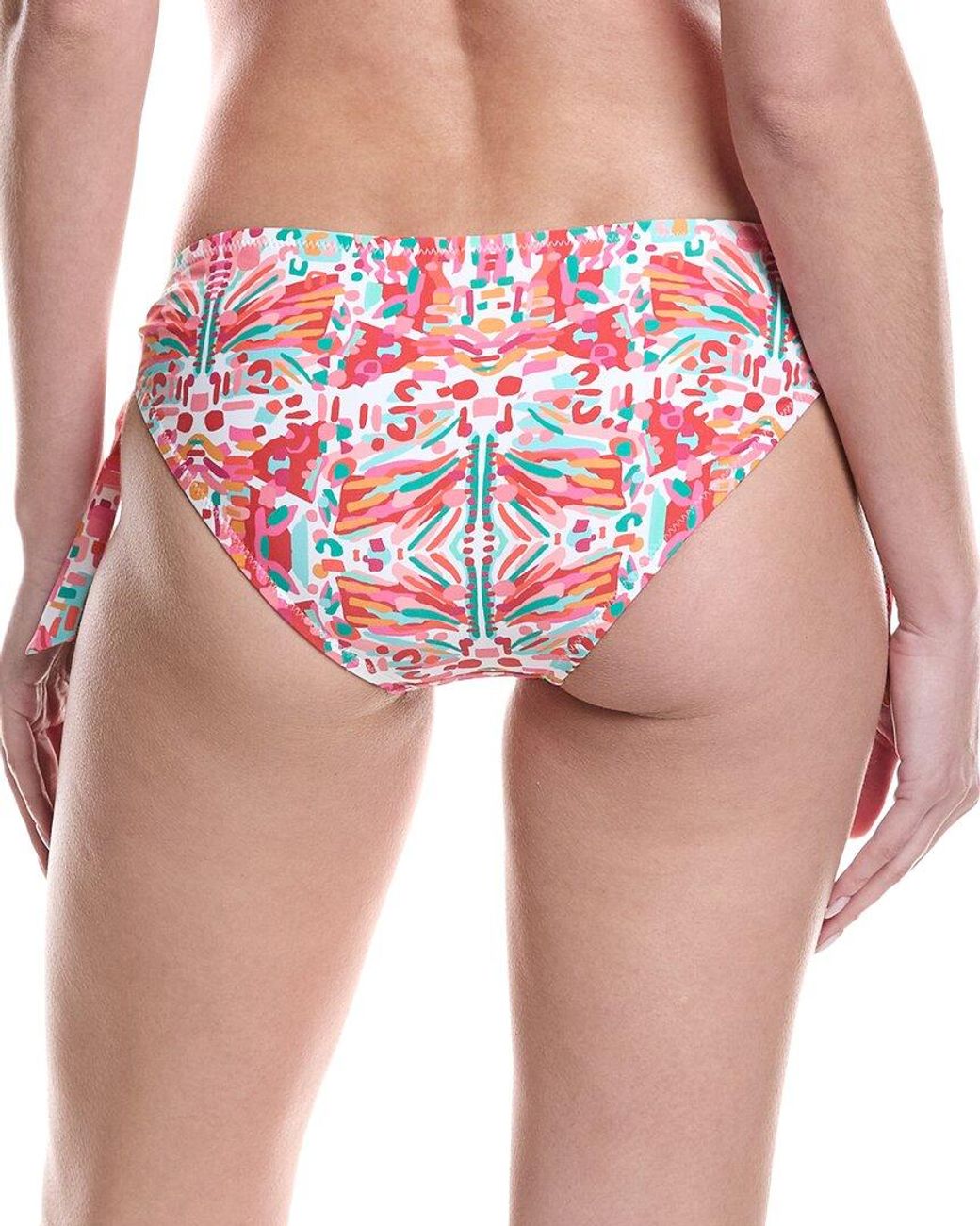 Helen Jon Red Soft Tie Tunnel Hipster Bikini Bottom