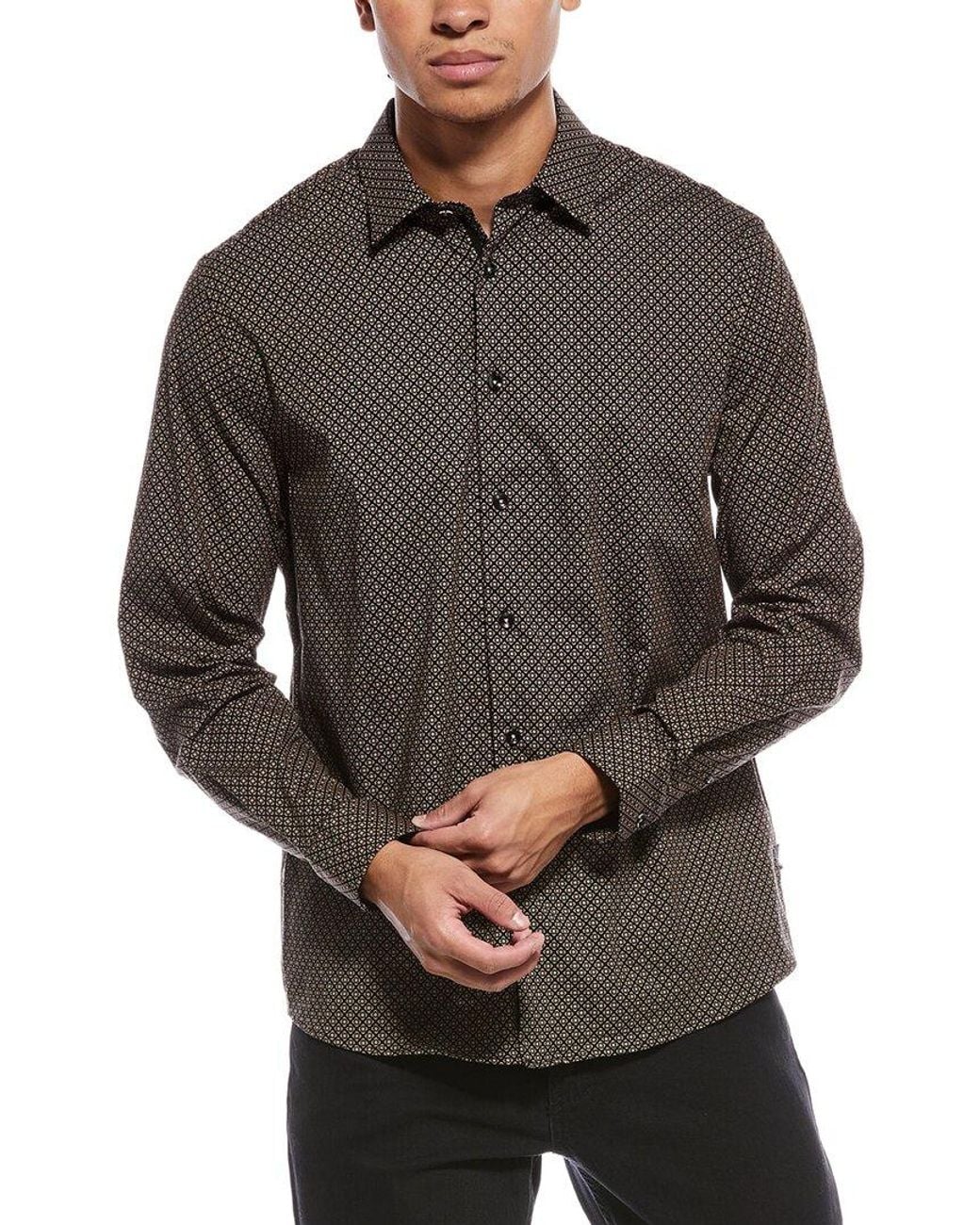 Stone Rose Gray Comfort Stretch Shirt for men