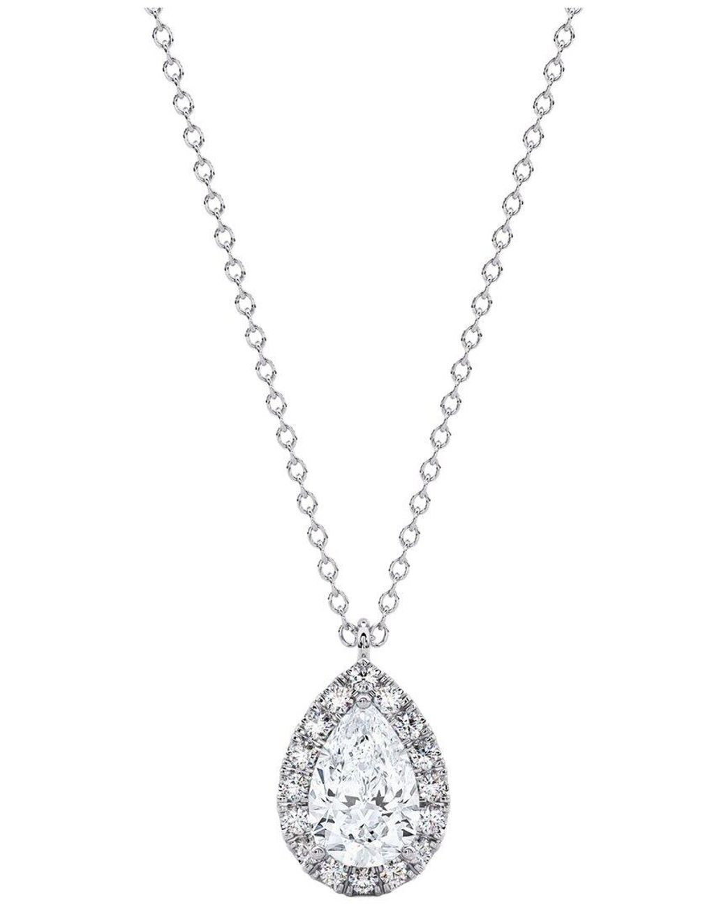 Lab Grown Diamonds Metallic 14K 4.00 Ct. Tw. Lab-Grown Diamond Necklace