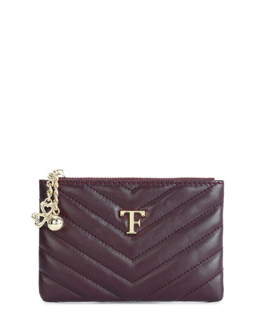 Tiffany & Fred Paris Purple Quilted Leather Wallet