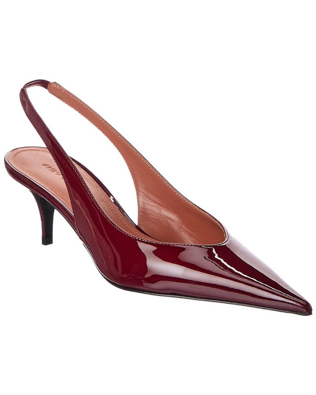 AMINA MUADDI Red Anok Patent Slingback Pump
