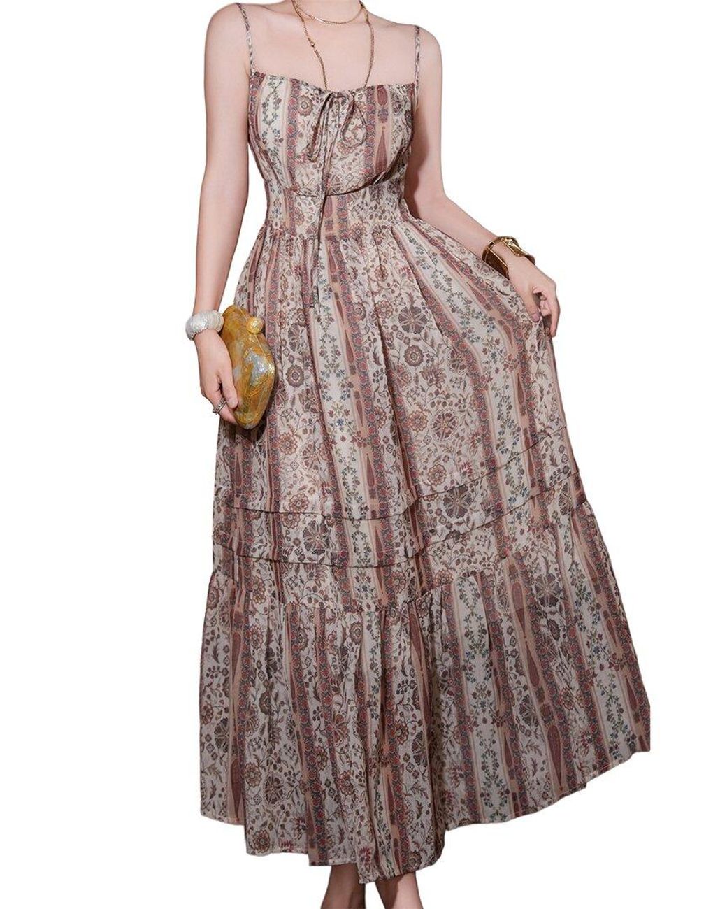 BURRYCO Brown Sleeveless Maxi Dress