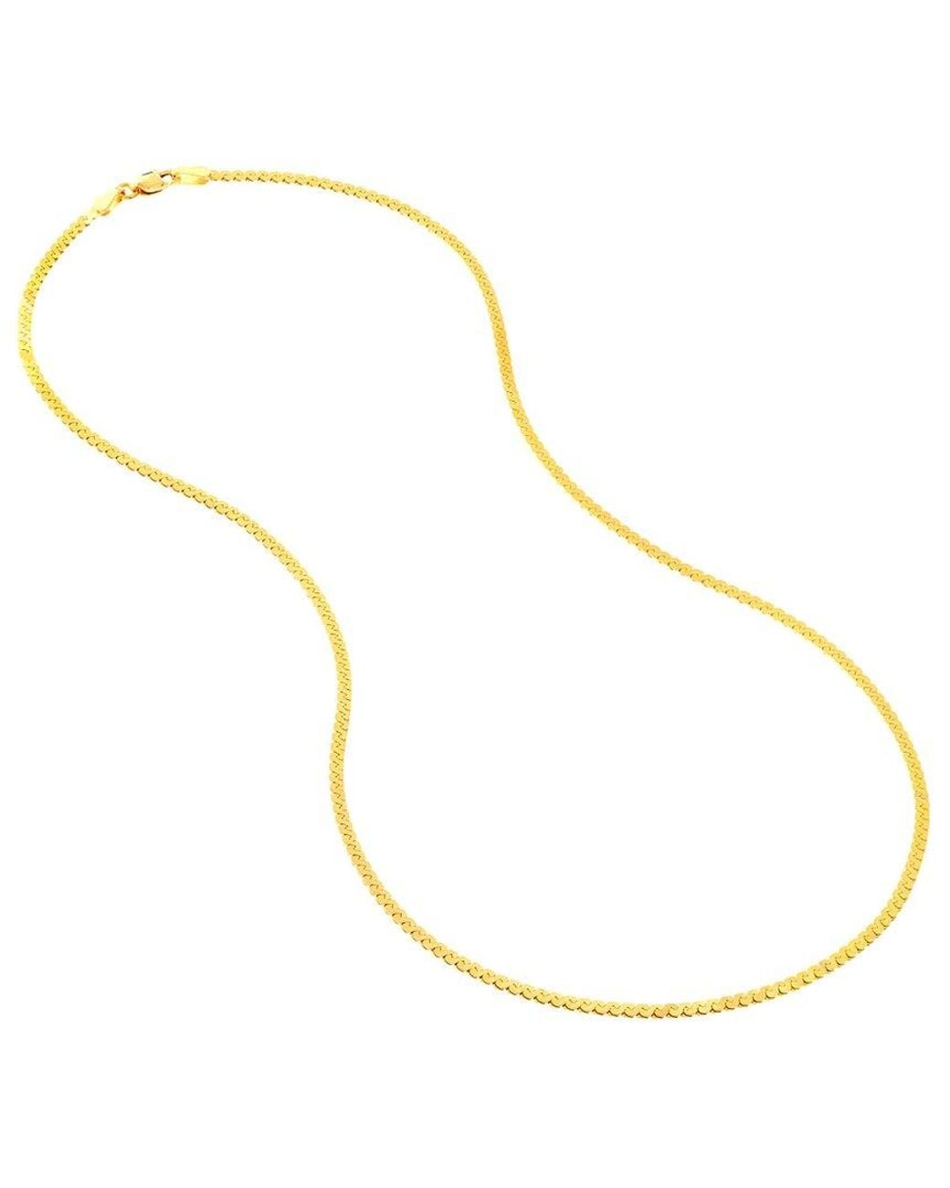 HAWLEY ST Metallic 14K Serpentine Necklace