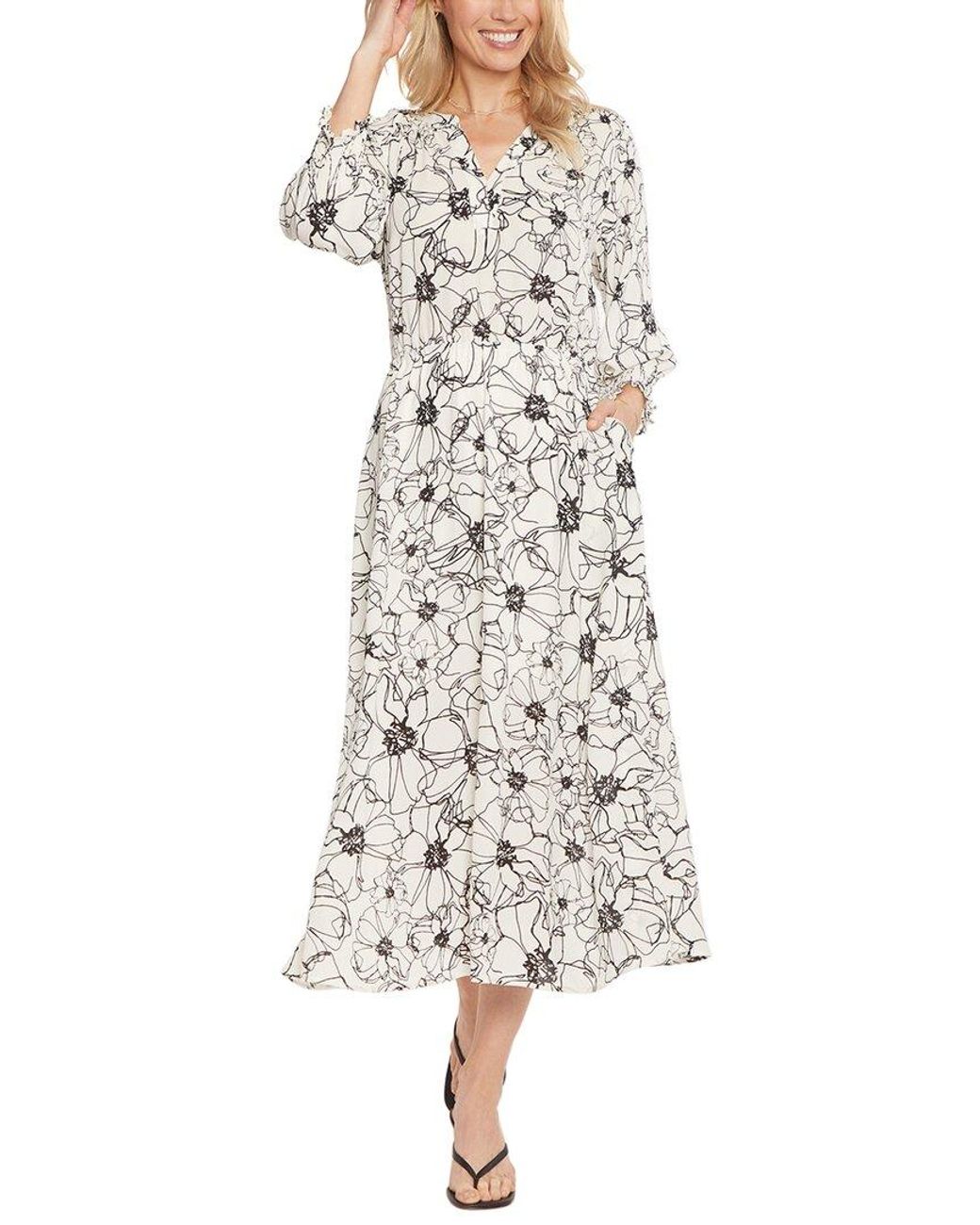 NYDJ Madeleine Dress in White | Lyst