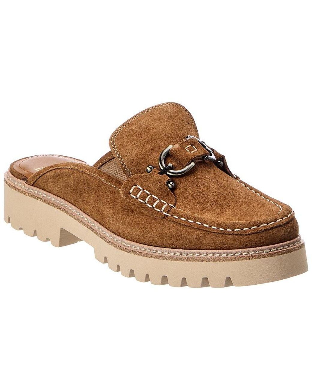 Donald J Pliner Brown Hassie Suede Loafer