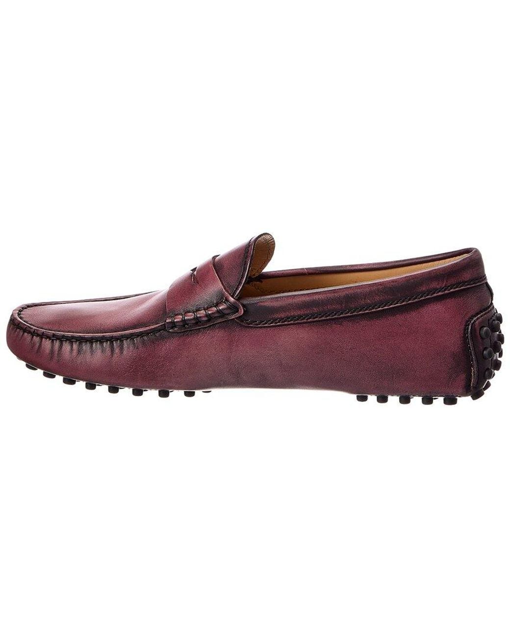 Tod's Red Leather Driver for men