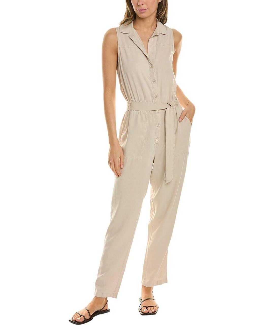 Bella Dahl Belted Jumpsuit in Natural Lyst