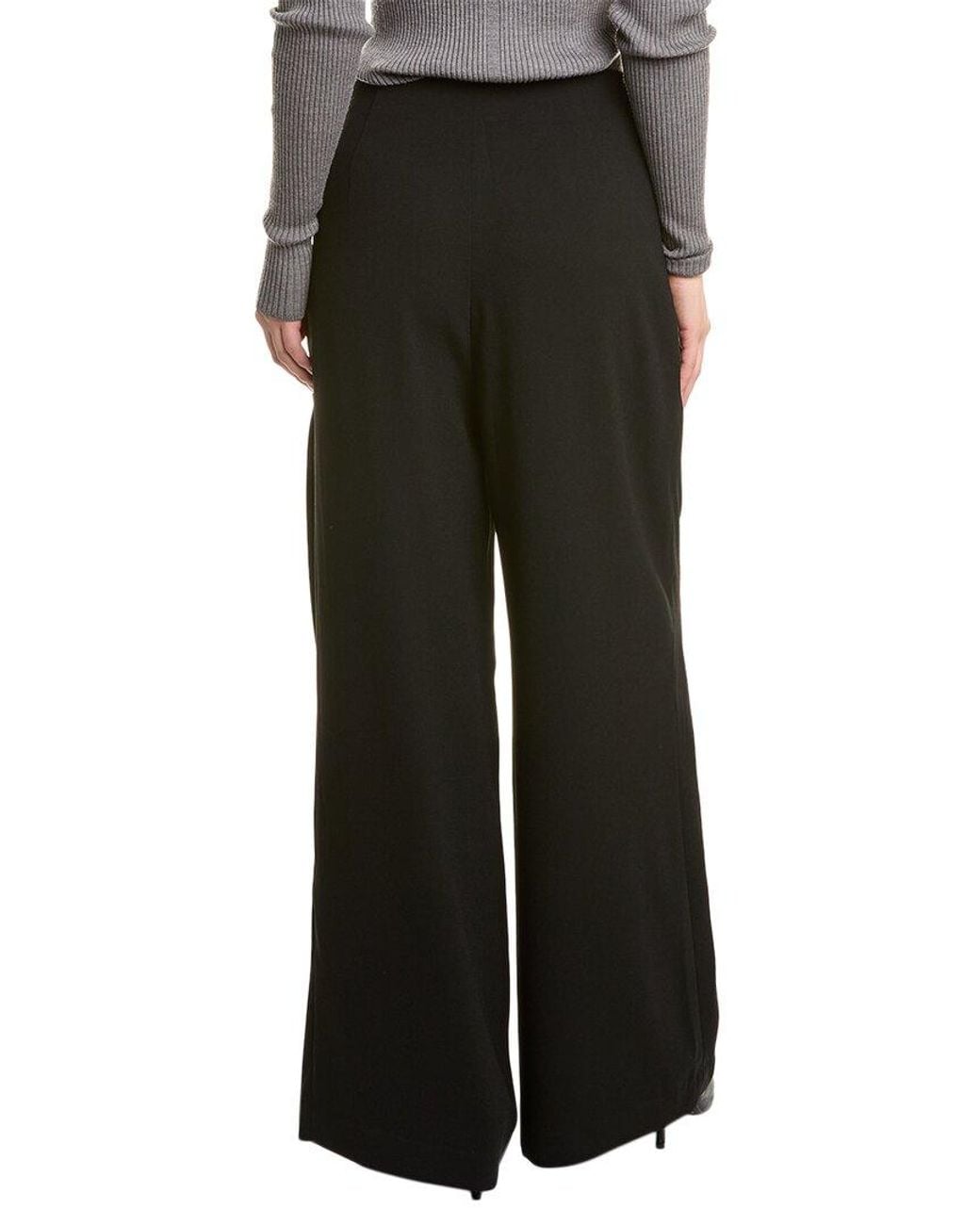 Alexia Admor Black Elia Pleated Wide Leg Pant