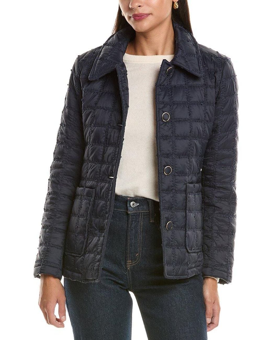Cece Black Quilted Barn Jacket