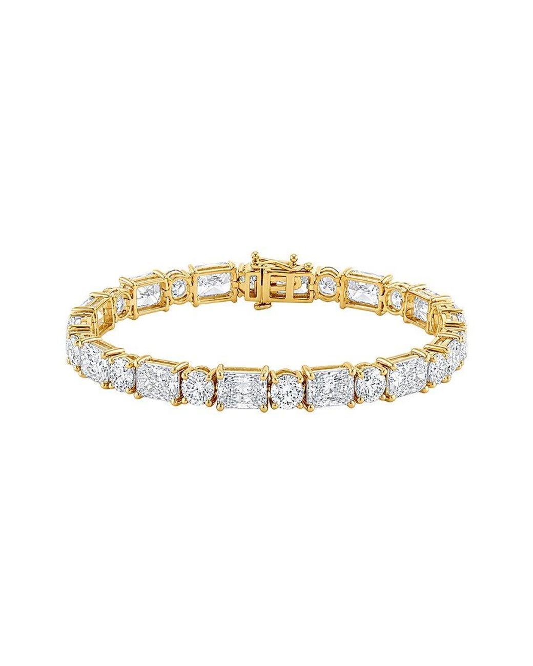 Lab Grown Diamonds Metallic 14K 21.50 Ct. Tw. Lab-Grown Diamond Fashion Bracelet
