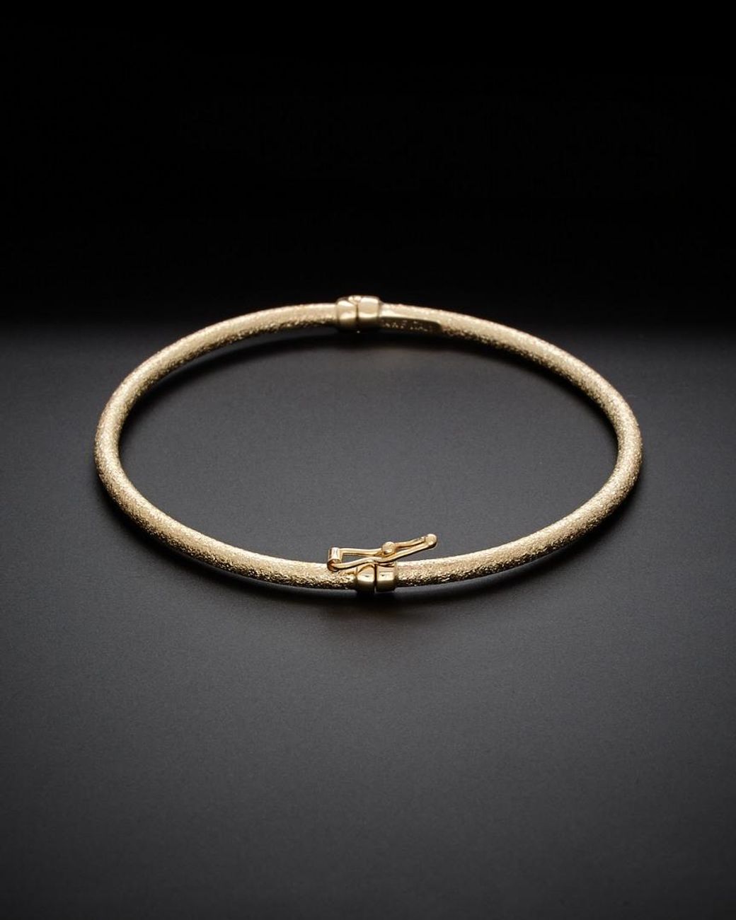 Italian Gold Black 14k Bangle