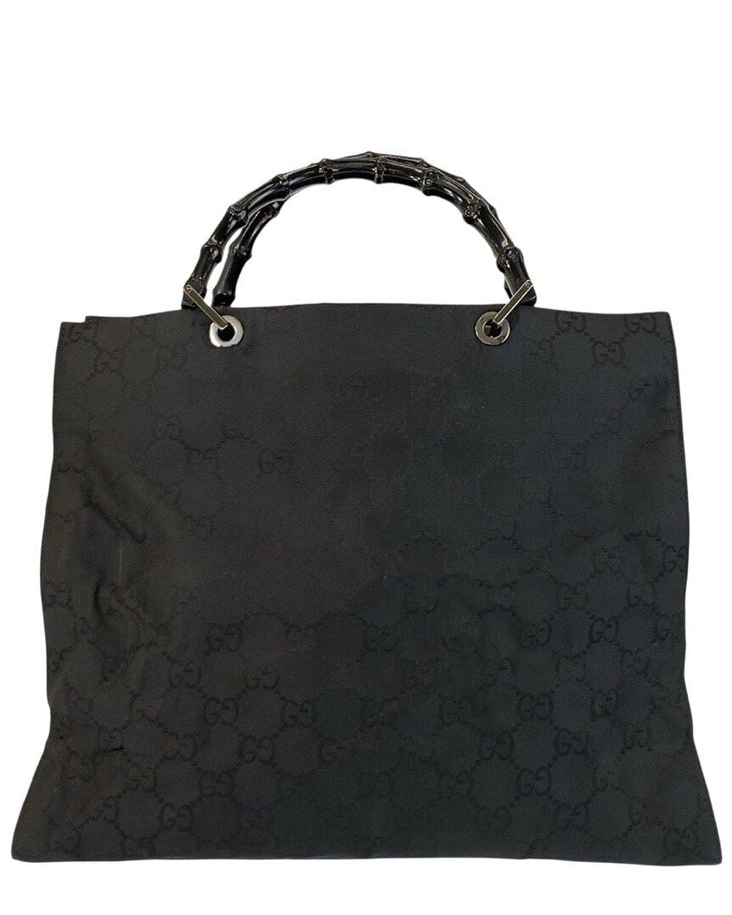 Gucci Black Bamboo Tote Handbag (authentic Pre-loved)